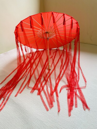 82 εκ. Κόκκινο λουλούδι Αρχαία ομπρέλα λαδιού αδιάβροχη κινέζικη γαμήλια Cheongsam Paraguas Guarda Chuva Şemsiye Japan Sombrilla