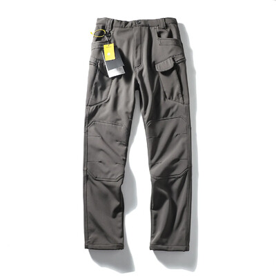 Žiemos lauko nusidėvėjimui atsparios kelių sluoksnių dvisluoksnės sustorėjusios minkštos vilnos izoliacijos vandeniui atsparios kelių kišenių taktinės kelnės