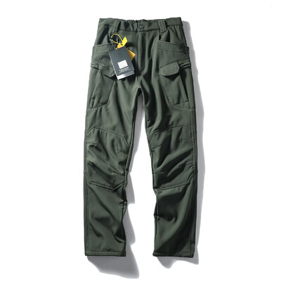 Žiemos lauko nusidėvėjimui atsparios kelių sluoksnių dvisluoksnės sustorėjusios minkštos vilnos izoliacijos vandeniui atsparios kelių kišenių taktinės kelnės