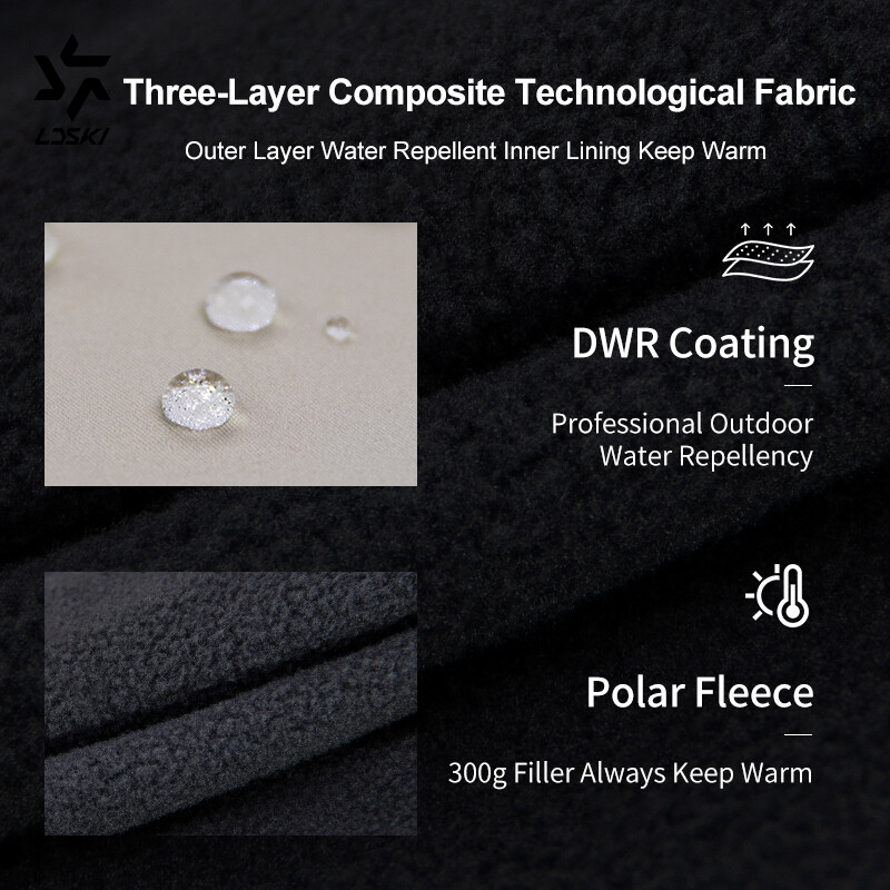 Pantaloni de schi LDSKI, femei, bărbați, impermeabili, izolați termic, căptușeală din fleece, sporturi de iarnă, pantaloni reflectorizați din țesătură pongee pentru snowboard.