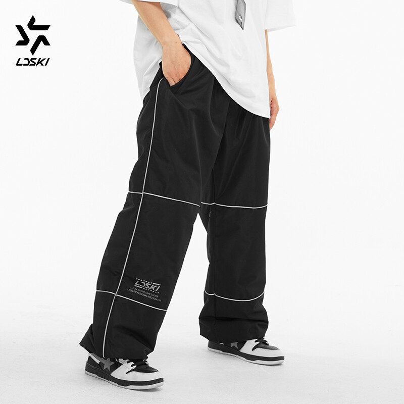 Pantaloni de schi LDSKI, femei, bărbați, impermeabili, izolați termic, căptușeală din fleece, sporturi de iarnă, pantaloni reflectorizați din țesătură pongee pentru snowboard.