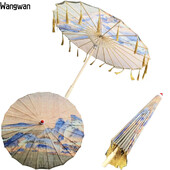 Japāņu dzija Eļļas Papīrs Zīda audums Lapsa Lietussargu Apģērbs Senās Ķīnas princeses Drāmas Baltā Amatniecības Kosplejā Saulessargs Paragvas