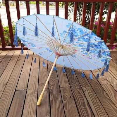 Japāņu dzija Eļļas Papīrs Zīda audums Lapsa Lietussargu Apģērbs Senās Ķīnas princeses Drāmas Baltā Amatniecības Kosplejā Saulessargs Paragvas