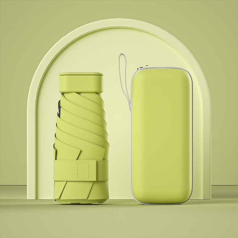 UPF50+ mini salokāms lietussargs vinila saulessargs lietussargs mazs kabatas lietus lietussargs ultravioletās aizsardzības kapsulas saulessargs