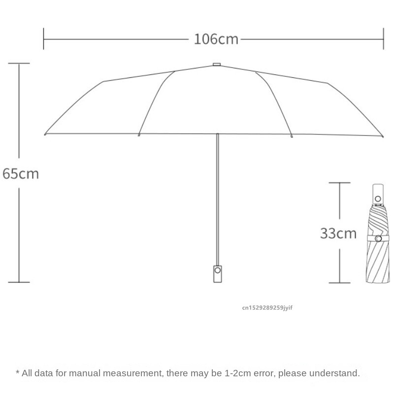 Umbrelă de soare pliabilă inversă complet automată cu dungi reflectorizante Umbrelă de soare cu oase duble, rezistentă la vânt