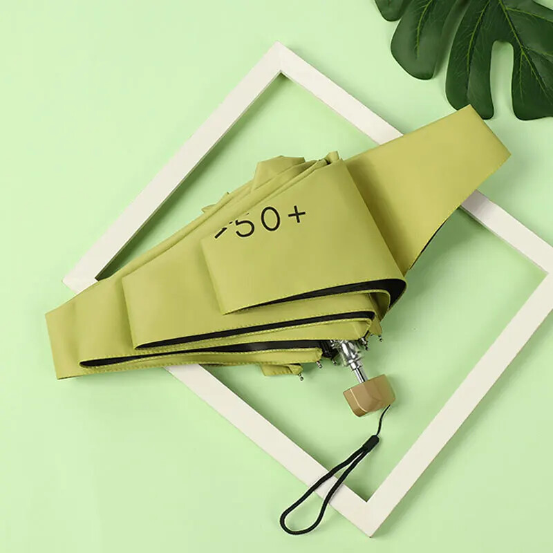 Umbrelă plată de 50 ori Mini umbrelă de soare ultra ușoară Lipici UV pentru femei Umbrelă de protecție solară Strălucire de ploaie Umbrelă de buzunar cu două scopuri