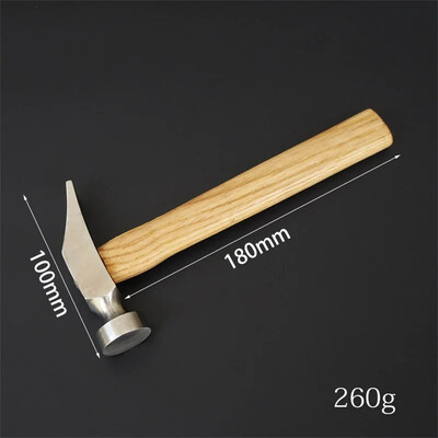 Ručno rađeni kožni gornji čekić s drvenom drškom za lupkanje preko ručnih šavova Lagani alat za izradu cipela Remmending vezica