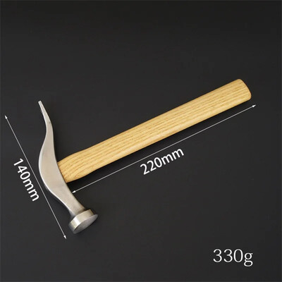 Ručno rađeni kožni gornji čekić s drvenom drškom za lupkanje preko ručnih šavova Lagani alat za izradu cipela Remmending vezica