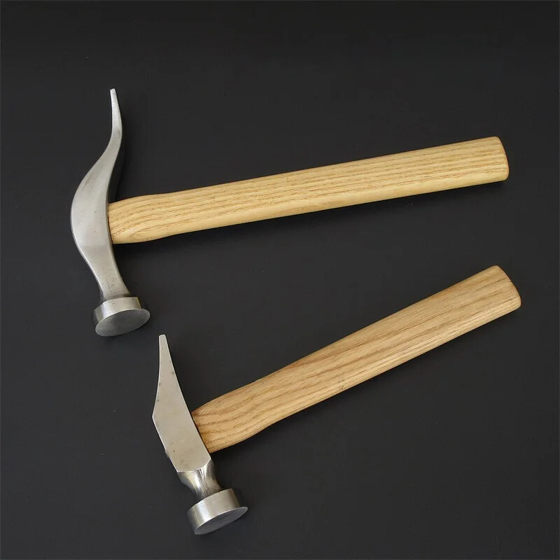 Ručno rađeni kožni gornji čekić s drvenom drškom za lupkanje preko ručnih šavova Lagani alat za izradu cipela Remmending vezica