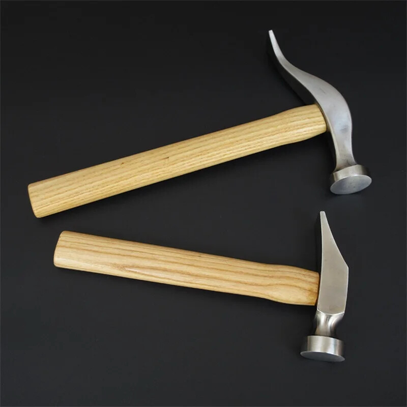 Ručno rađeni kožni gornji čekić s drvenom drškom za lupkanje preko ručnih šavova Lagani alat za izradu cipela Remmending vezica