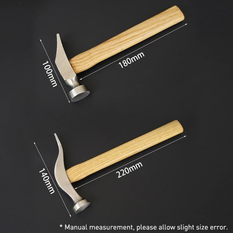 Ručno rađeni kožni gornji čekić s drvenom drškom za lupkanje preko ručnih šavova Lagani alat za izradu cipela Remmending vezica