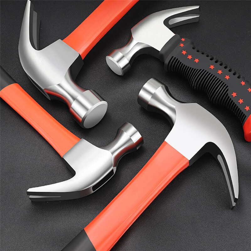 Plastikust käepidemega küünhaamer Multifunktsionaalne kõrge süsinikusisaldusega terasest küünhaamer igapäevaseks ja professionaalseks tööks auto hoolduseks tõmbamiseks