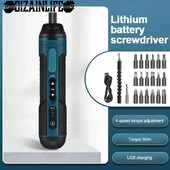 Mini akkus elektromos csavarhúzó, újratölthető 1300 mah-s beállító erőfúró többfunkciós szétszerelő nyomaték javító szerszámok