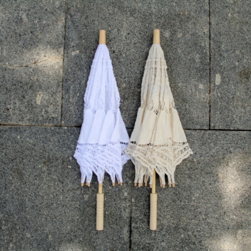 Umbrele de nuntă clasice din dantelă pentru mireasă Umbrelă de artizanat din bumbac lucrat manual pentru nuntă Fotografie prop Decoruri de petrecere paraguas vintage