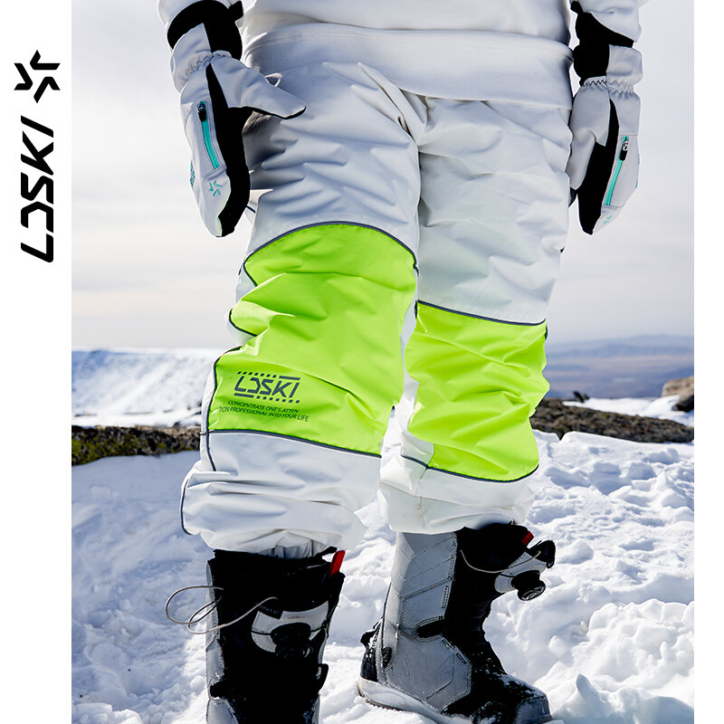 LDSKI Slēpošanas Bikses Snovborda Apģērbi Sieviešu Vīrieši Ziemas Atstarojošs Dizains Elastīgas Bikses Viduklis Sniega Ūdensizturīgs Brīvi Silts Komanda