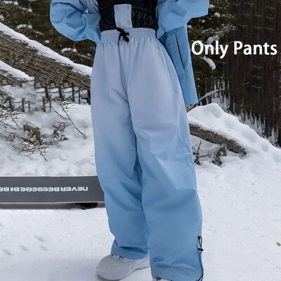 Új téli snowboardos sínadrág 2025 sínadrág szélálló vízálló meleg tartós kültéri bő hónadrág férfi női