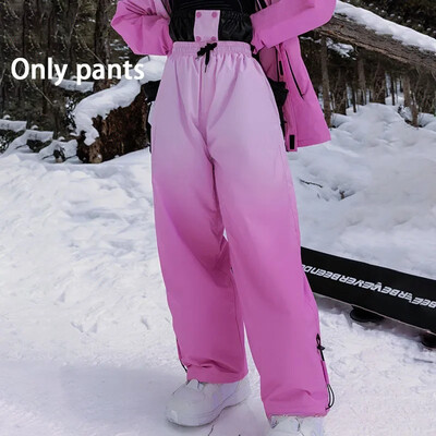 Új téli snowboardos sínadrág 2025 sínadrág szélálló vízálló meleg tartós kültéri bő hónadrág férfi női