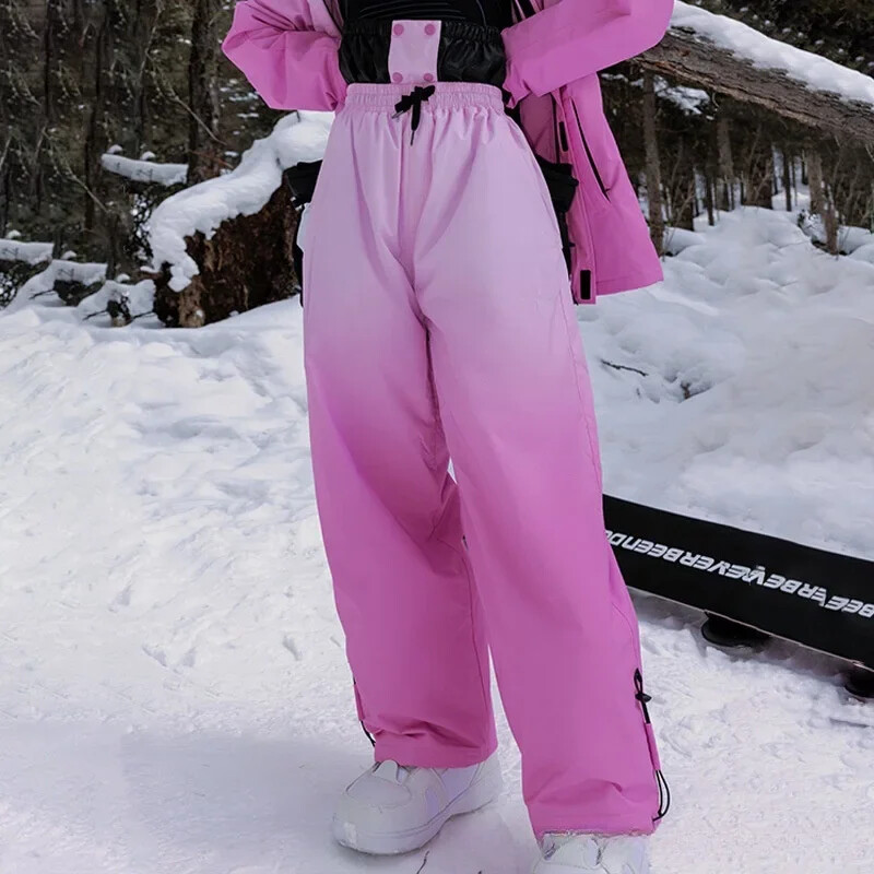 Új téli snowboardos sínadrág 2025 sínadrág szélálló vízálló meleg tartós kültéri bő hónadrág férfi női