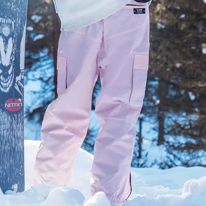 2025 Νέο χειμερινό μασίφ γυναικείο παντελόνι για σκι, αντιανεμικό, αδιάβροχο, αναπνεύσιμο ανδρικό παντελόνι για σκι, αθλητικό παντελόνι σνόουμπορντ από πολυεστέρα