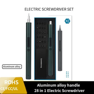 28 in 1 Precīzijas elektrisko skrūvgriežu komplekts Magnētiskais bezvadu skrūvgriezis ar griezes momenta regulēšanu Xiaomi iPhone elektroinstrumentiem