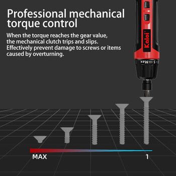 Ηλεκτρικό κατσαβίδι μπαταρίας 6 ταχυτήτων Torque 2000mAh Τρυπάνι μπαταρίας λιθίου 3,6V Σετ ηλεκτρικών εργαλείων Επισκευή Οικιακής Συντήρησης