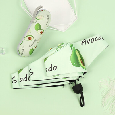 Mini model de fructe 9 culori Umbrelă de protecție solară Rezistent la vânt, protecție anti-UV, 5 pliante, portabilă de călătorie, ploaie, femei, copii, umbrelă de soare de buzunar