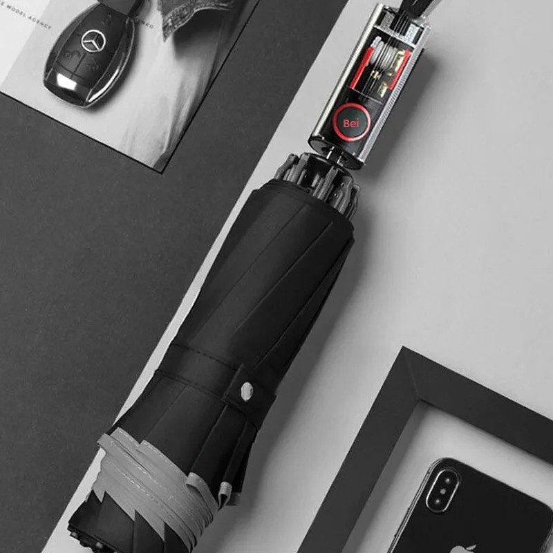 Saksa automaatne tagurpidi vihmavari Päikesevihm Kahe otstarbega kokkupandav kaheinimese vihmavari tagasilöögivastane