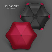Olycat kreatívny tvarovaný luxusný trojitý skladací dáždnik so slnečnou clonou, opaľovacím krémom, anti-UV jednodielny kód, poslať dáždniky