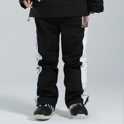 2024 Χειμερινό νέο παντελόνι για σκι εξωτερικού χώρου για άντρες Αδιάβροχο αντιανεμικό παντελόνι σκι Ανακλαστικό θερμικό παντελόνι για snowboarding