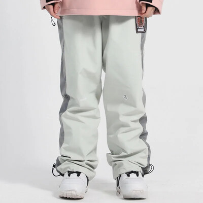 2024 Χειμερινό νέο παντελόνι για σκι εξωτερικού χώρου για άντρες Αδιάβροχο αντιανεμικό παντελόνι σκι Ανακλαστικό θερμικό παντελόνι για snowboarding