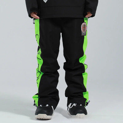 2024 Χειμερινό νέο παντελόνι για σκι εξωτερικού χώρου για άντρες Αδιάβροχο αντιανεμικό παντελόνι σκι Ανακλαστικό θερμικό παντελόνι για snowboarding