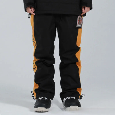 2024 Χειμερινό νέο παντελόνι για σκι εξωτερικού χώρου για άντρες Αδιάβροχο αντιανεμικό παντελόνι σκι Ανακλαστικό θερμικό παντελόνι για snowboarding