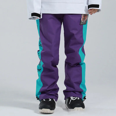 2024 Χειμερινό νέο παντελόνι για σκι εξωτερικού χώρου για άντρες Αδιάβροχο αντιανεμικό παντελόνι σκι Ανακλαστικό θερμικό παντελόνι για snowboarding
