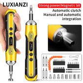 LUXIANZI Akumulátorová elektrická sada skrutkovačov Elektrické náradie Domáce kombinované nabíjateľné batérie Mini vŕtačka Magnetický bit