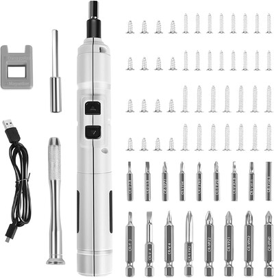 Elektriline laetav 3,6 V väike juhtmeta kruvikeeraja, USB-kiirlaadimisega kruvikeeraja komplekt, sobib koduseks kasutamiseks
