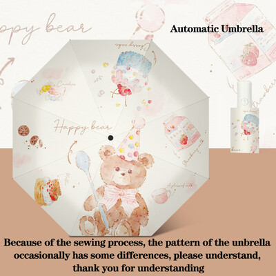 Torta Rođendanski Medvjed Kišobran Suncobran Kišobran otporan na vjetar i kišu UV otporan Slatki ženski kišobran Putni sklopivi prijenosni