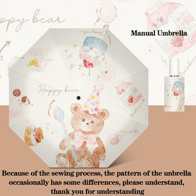 Torta Rođendanski Medvjed Kišobran Suncobran Kišobran otporan na vjetar i kišu UV otporan Slatki ženski kišobran Putni sklopivi prijenosni