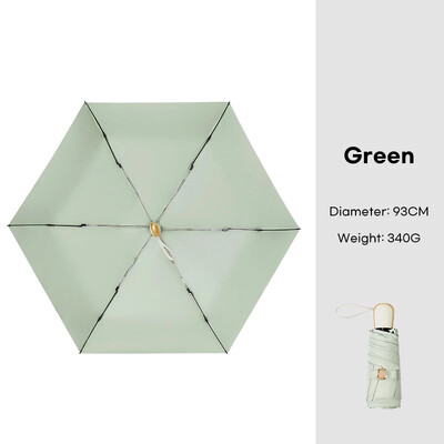 Mini umbrelă plată automată femeie rezistentă la vânt 6K umbrelă de soare mică drăguță pentru fete umbrelă de soare portabilă cu protecție UV UPF50+