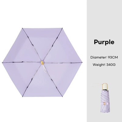 Mini umbrelă plată automată femeie rezistentă la vânt 6K umbrelă de soare mică drăguță pentru fete umbrelă de soare portabilă cu protecție UV UPF50+