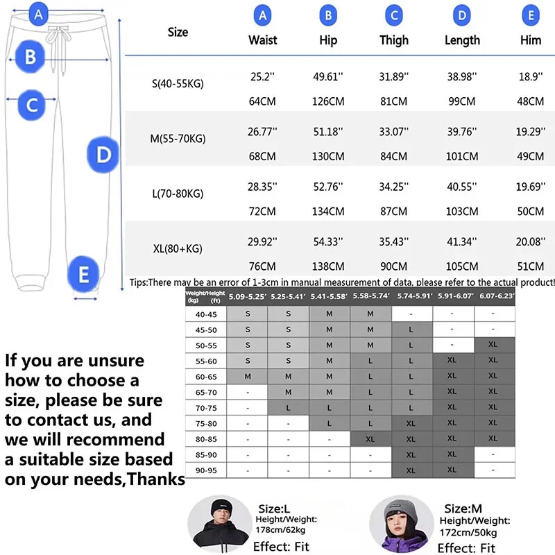 Γυναικεία ανδρικά παντελόνια σκι 2025 Χειμερινό παντελόνι σνόουμπορντ Αδιάβροχο αντιανεμικό θερμικό παντελόνι χιονιού από συμπιεσμένο καουτσούκ Φαρδιά ρούχα για σκι