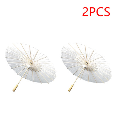 1-15 τμχ 60 εκ. Ομπρέλες Ομπρέλες Λαδωμένο χαρτί Ομπρέλα Γάμου Φωτογραφία Cosplay Prop DIY White Umbrella Summer Whites Party Decor Beach
