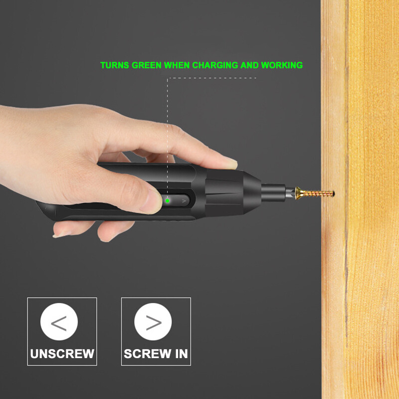 GROSAM 3,6V sada mini elektrických skrutkovačov WL-DDLSD inteligentné akumulátorové elektrické skrutkovače nabíjateľné cez USB