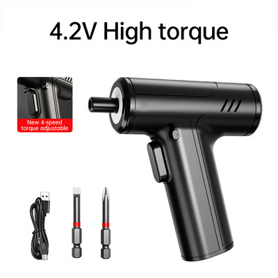 4,2 V 4 viteze cuplu reglabil șurubelniță electrică reîncărcabilă de uz casnic mini cap de șurubelniță electrică multifuncțională