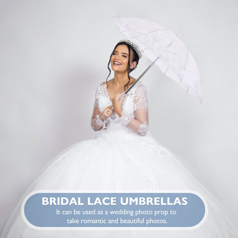 Umbrelă din dantelă, umbrelă de soare albă, accesoriu foto, umbrele vintage pentru femei, fete clare, nunta, umbrele de soare în vrac, petrecere de ceai pentru fete