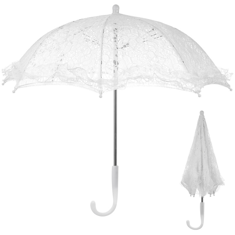 Umbrelă din dantelă, umbrelă de soare albă, accesoriu foto, umbrele vintage pentru femei, fete clare, nunta, umbrele de soare în vrac, petrecere de ceai pentru fete