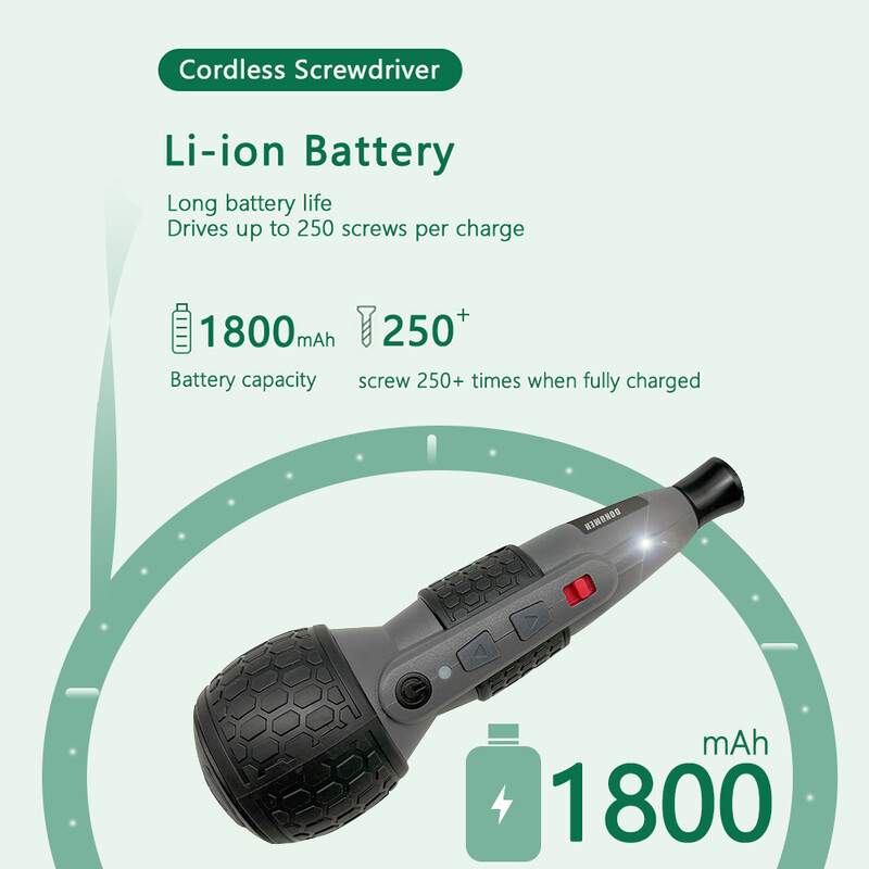 Bezvada elektriskais skrūvgriezis mini urbjmašīna 3,6 V litija jonu akumulators, manuāla un elektriskā USB uzlādes griezes momenta regulēšana Mājas apkope