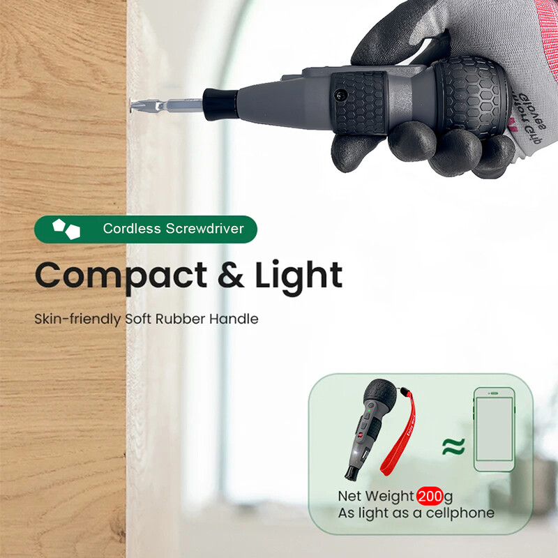 Bezvada elektriskais skrūvgriezis mini urbjmašīna 3,6 V litija jonu akumulators, manuāla un elektriskā USB uzlādes griezes momenta regulēšana Mājas apkope