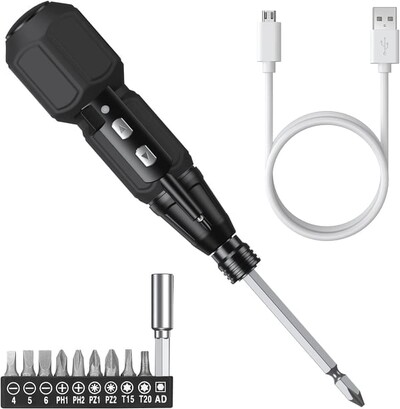 Elektrický skrutkovač Akumulátorový skrutkovač 3,6 V mini domáci skrutkovač s magnetickým hrotom a pracovným svetlom 10 NM USB nabíjateľný pre domácich majstrov