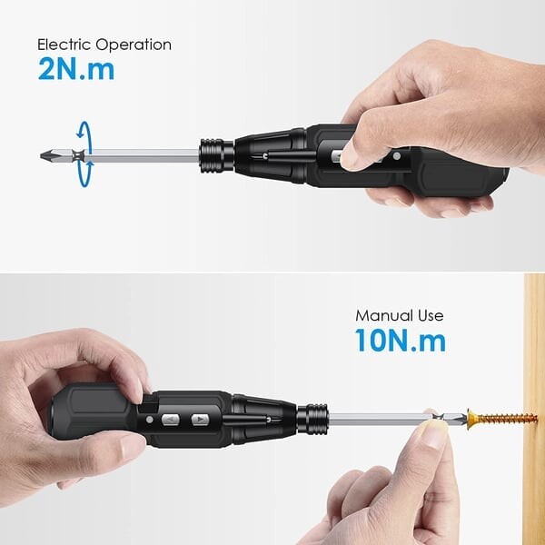 Elektrický skrutkovač Akumulátorový skrutkovač 3,6 V mini domáci skrutkovač s magnetickým hrotom a pracovným svetlom 10 NM USB nabíjateľný pre domácich majstrov