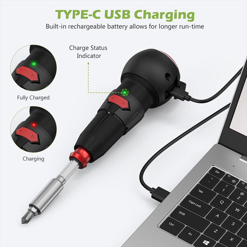 Mini Electric Screwdriver Cordless Drill 1800mah Battery Lithium 3.6V Super Torque Power Tools Οικιακά κατσαβίδια Επισκευή Η/Υ